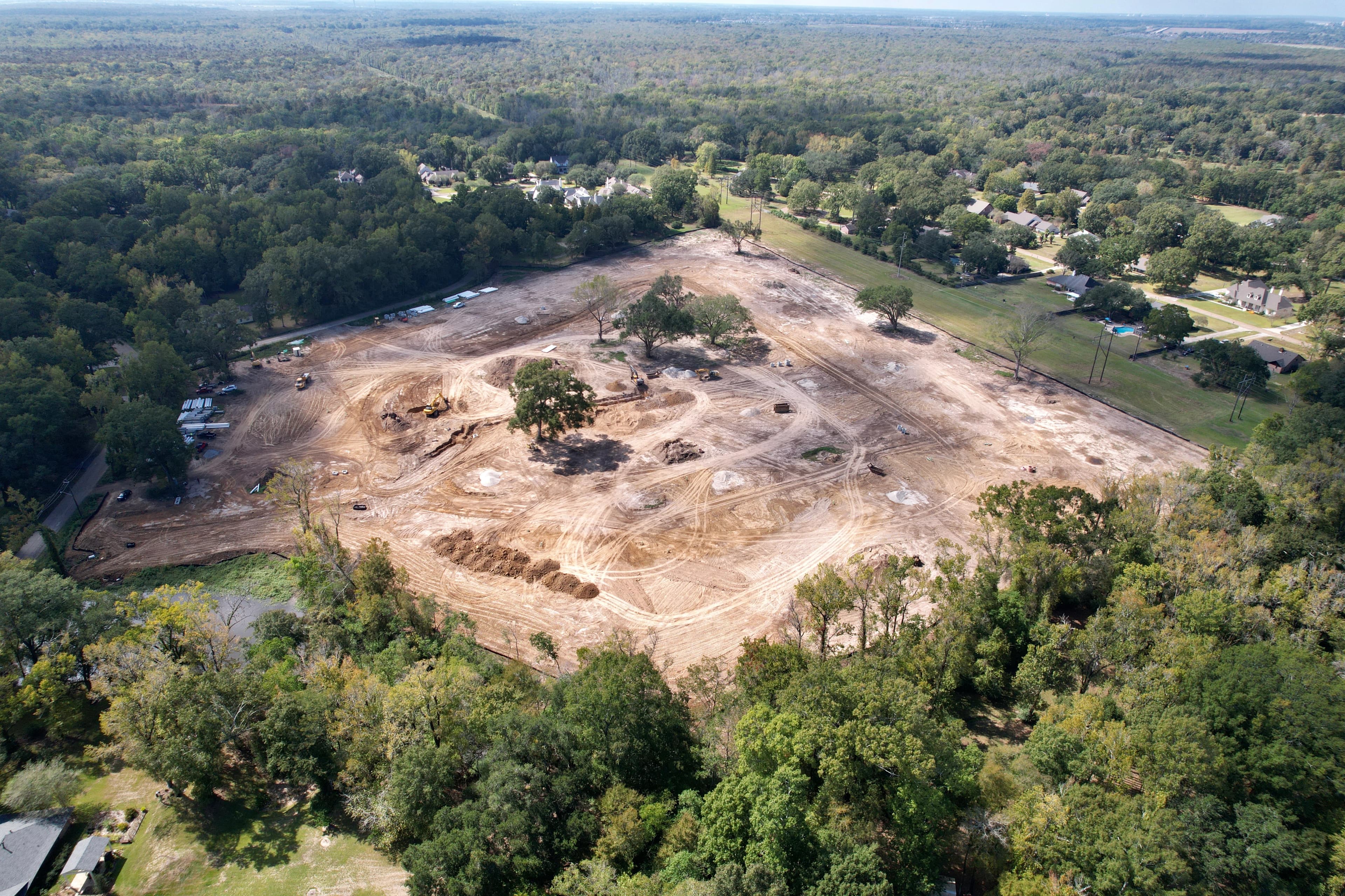 Site excavation and grading in progress